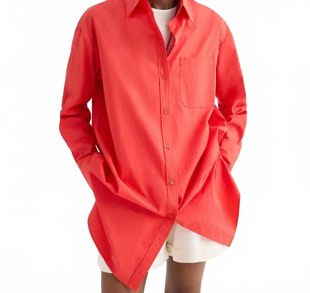 NEW TWP big joe shirt dress in tomato